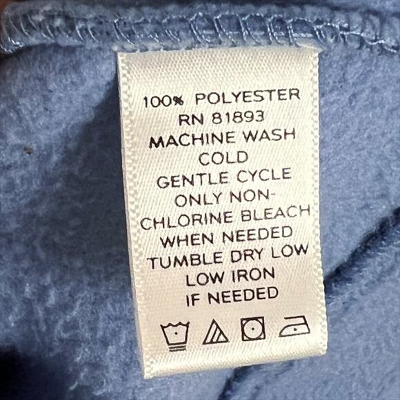 D&Co Blue Fleece Button Front Jacket with White Sherpa Collar Size 2X - Picture 6 of 6